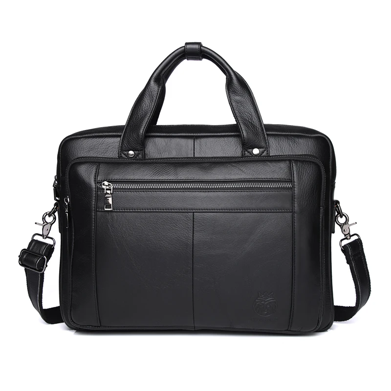 Black Genuine Leather Business Briefcase