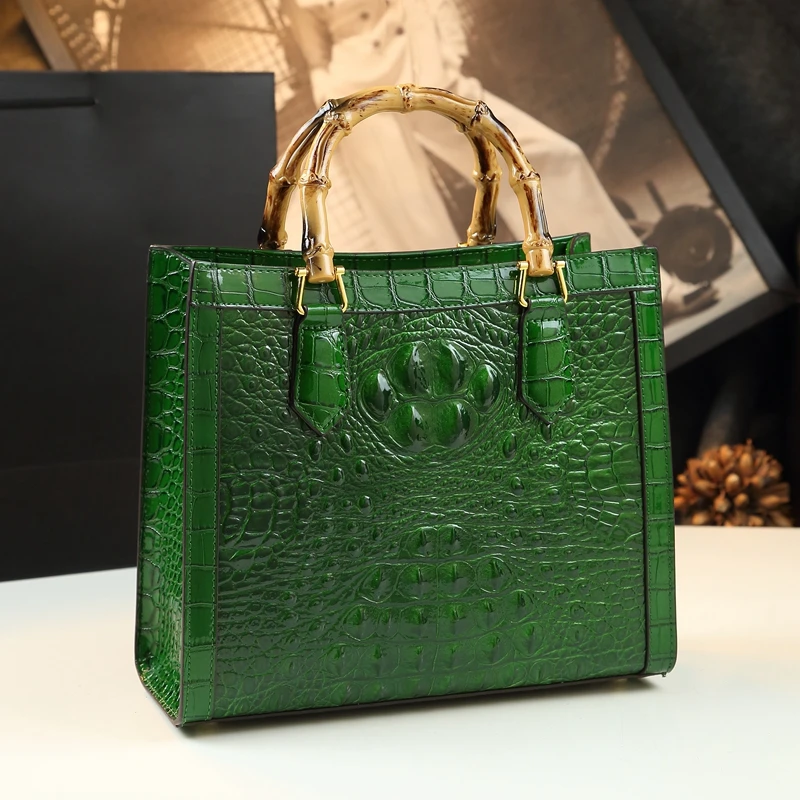Genuine Leather Real Bamboo Bag - layladason.com